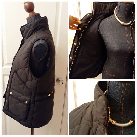 J. Crew Black Quilted Puffer Vest - Picture 5 of 9